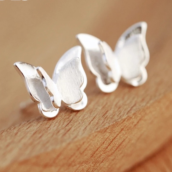 Jewelry - Sterling Silver 925 Butterflies Stud Earrings